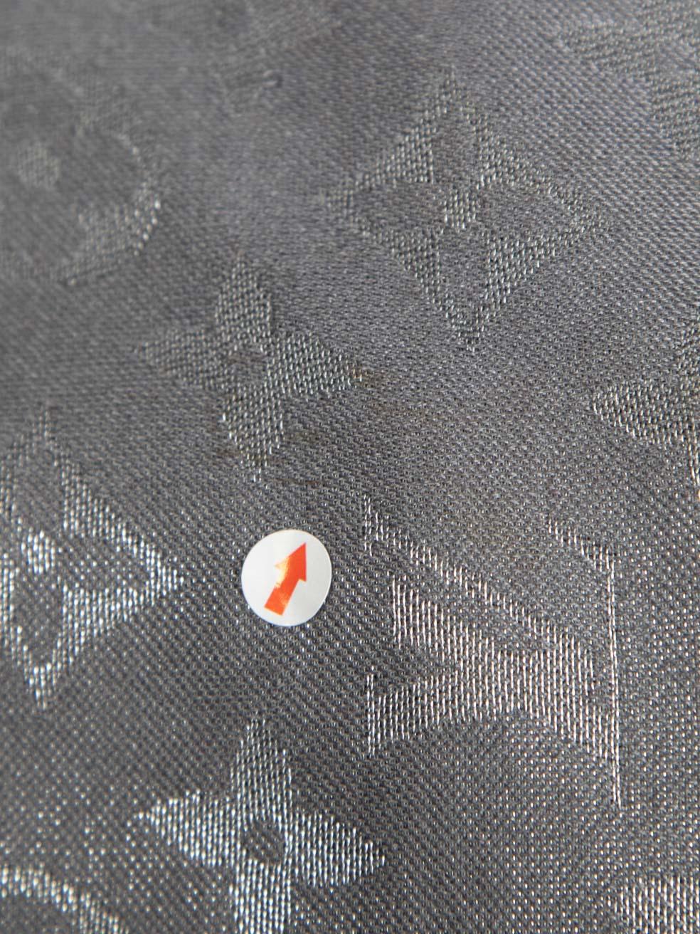 Louis Vuitton Grey Silk Monogram Scarf 5