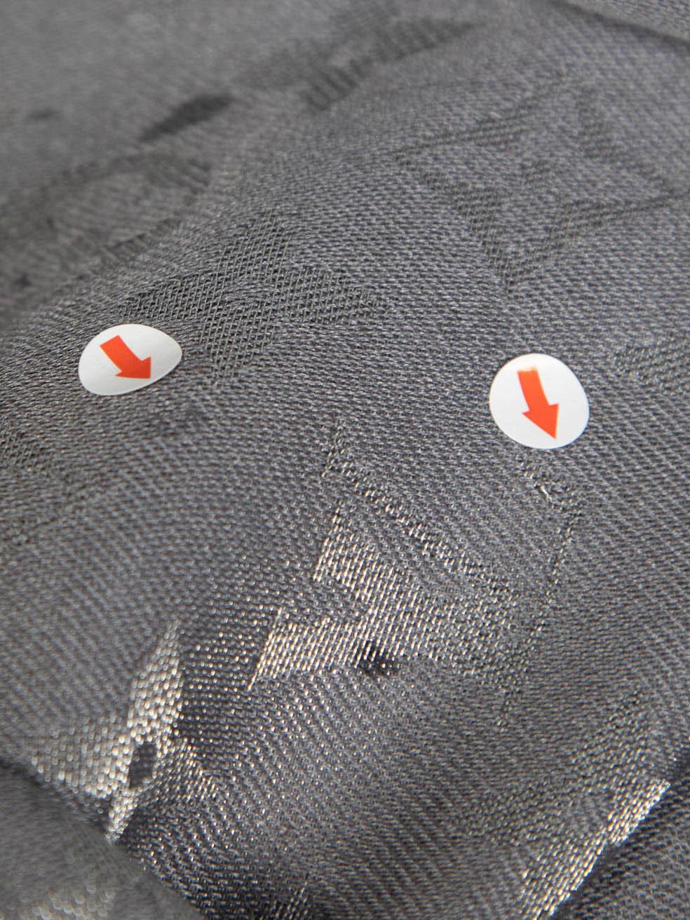 Louis Vuitton Grey Silk Monogram Scarf 2