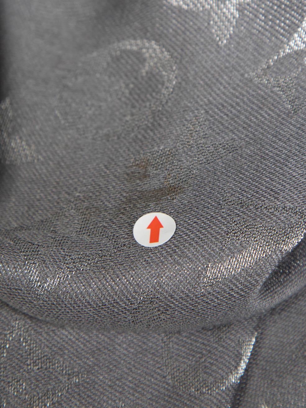Louis Vuitton Grey Silk Monogram Scarf 4