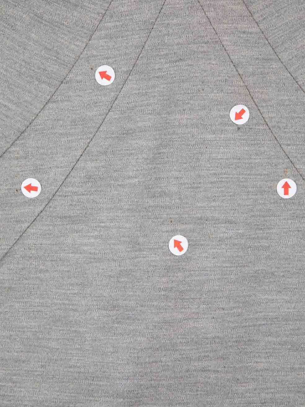 Louis Vuitton - Haut court rembourré à l'épaule gris, taille S en vente 1