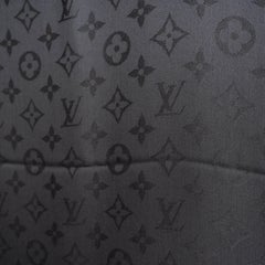 LOUIS VUITTON grey silk wool MONOGRAM 140 Shawl Scarf