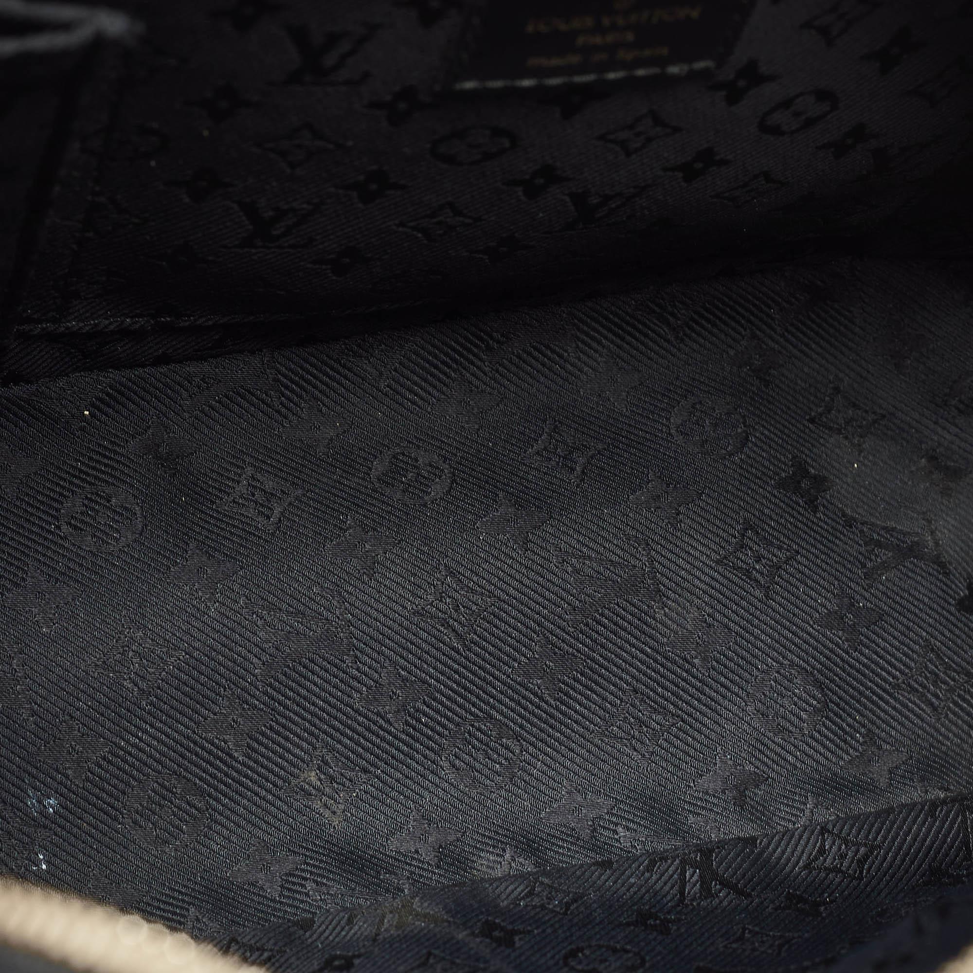 Louis Vuitton Grey Suede and Leather Limited Edition Havane Stamped Trunk GM Bag 6
