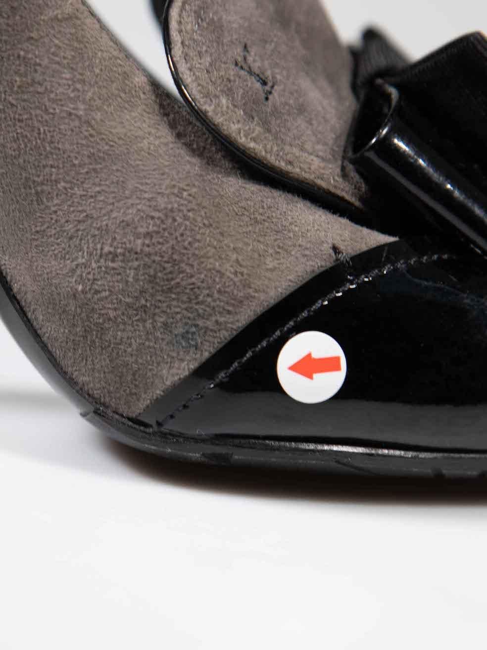 Women's Louis Vuitton Grey Suede Bow Detail Pumps Size IT 39.5