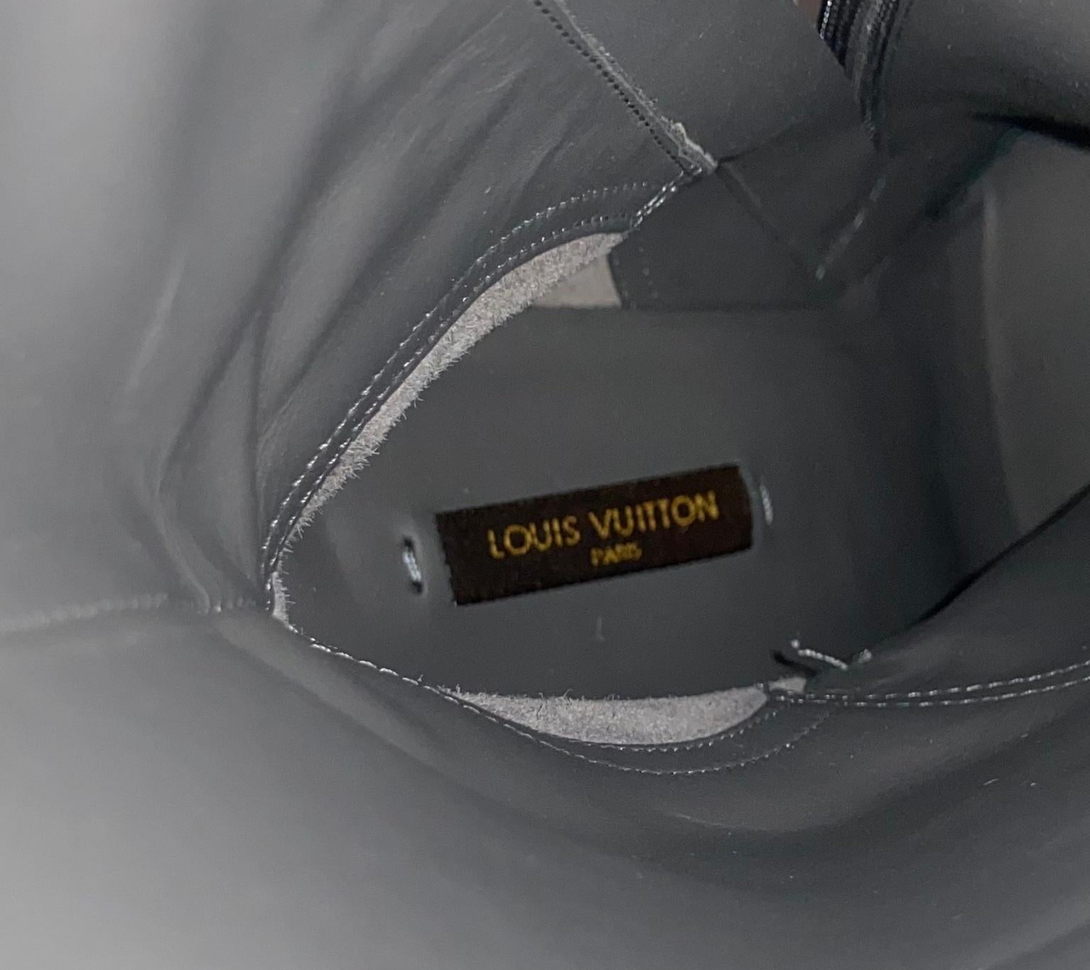 Louis Vuitton Grey Suede Heeled Boots 3