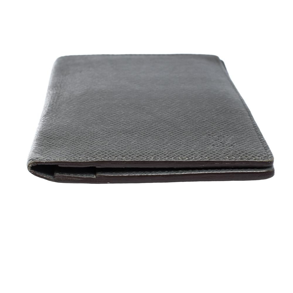 Louis Vuitton Grey Taiga Leather Brazza Wallet 1