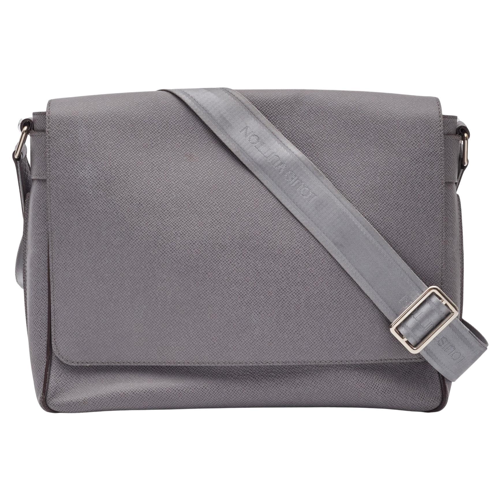 Louis Vuitton Grey Taiga Roman Pm Messenger Bag Glacier For Sale
