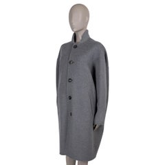 LOUIS VUITTON grey wool 2024 SLOUCHY LONG BOMBER Coat Jacket 36 XS