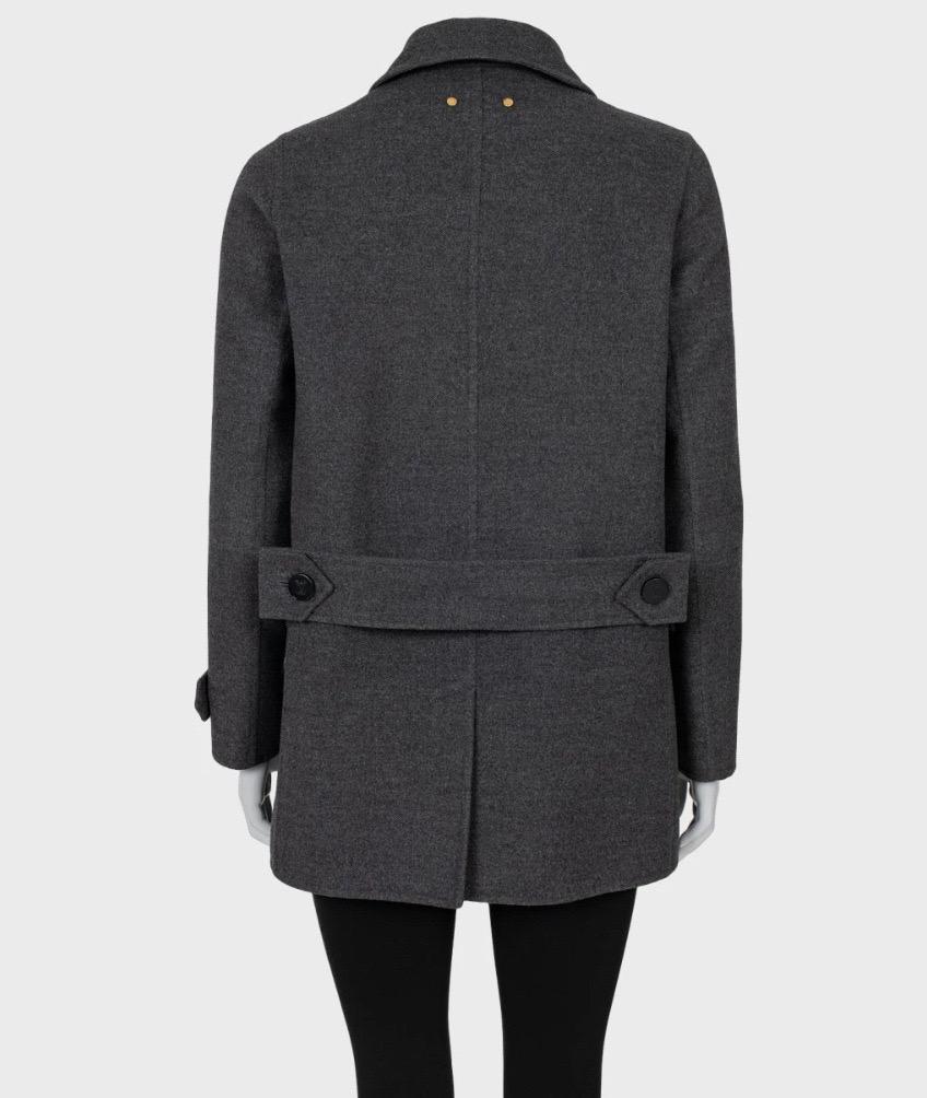 Noir Louis Vuitton Manteau en laine grise et cachemire - Sz.XXS (IT36) en vente