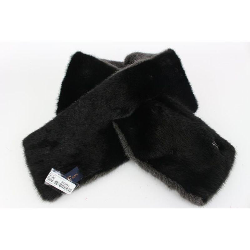 Louis Vuitton Gogram Fur Scarf Black Mink