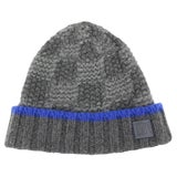 LOUIS VUITTON Knit cap Beanie M73469 wool Blue Used unisex LV