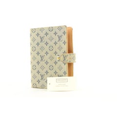 Kleiner Mini Lin-Ring von Louis Vuitton in Grau x Blau mit Monogramm Agenda PM 351lvs525
