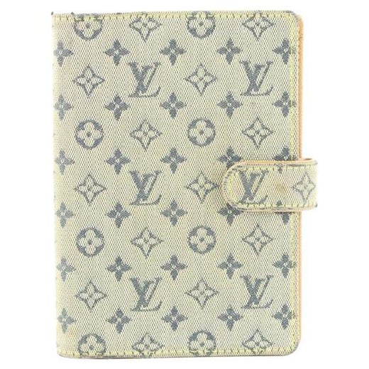 Louis Vuitton White Suhali Leather Small Ring Agenda PM Diary Cover 863193