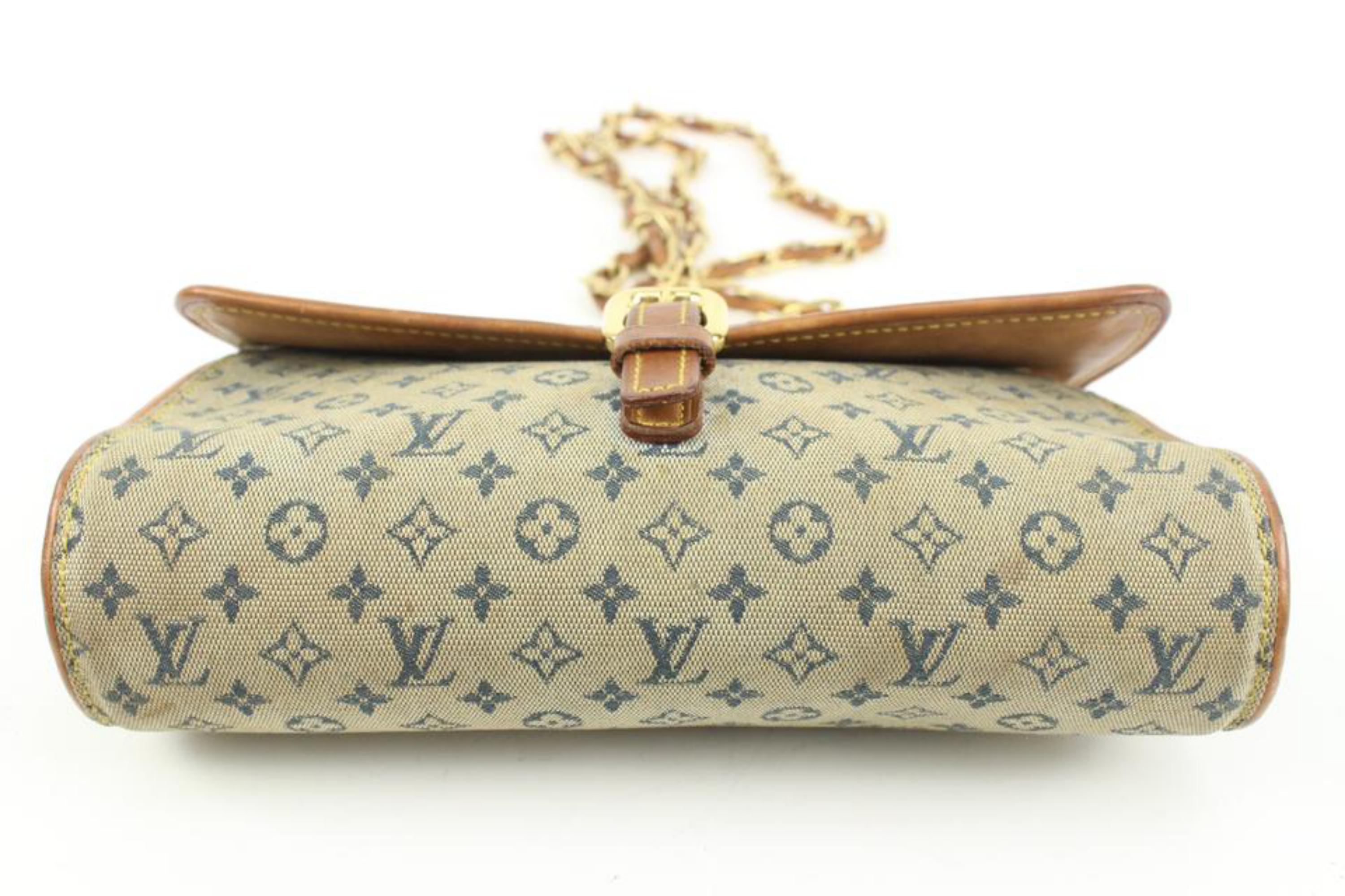 Women's Louis Vuitton Grey x Navy Camille Chain Crossbody Bag 33lk413s