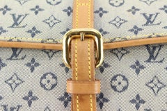 Louis Vuitton Grey x Navy Monogram Mini Lin Camille Chain Crossbody Bag 9lk720s