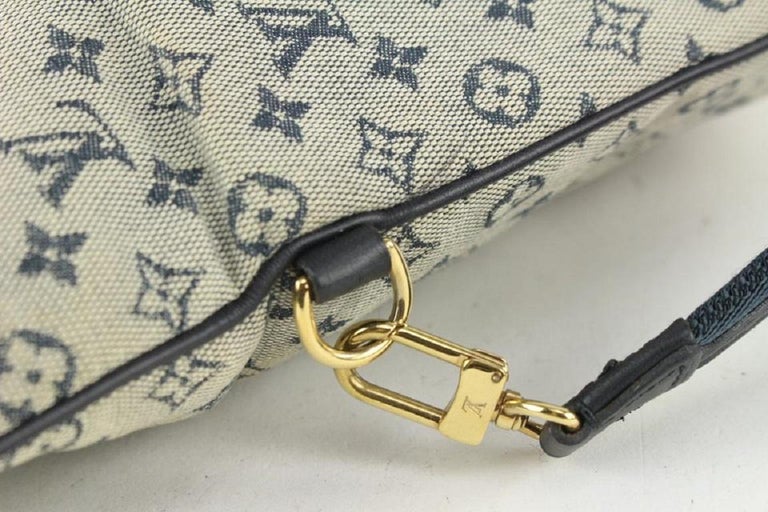 Louis Vuitton Blue Monogram Mini Lin Francoise Shoulder Bag w