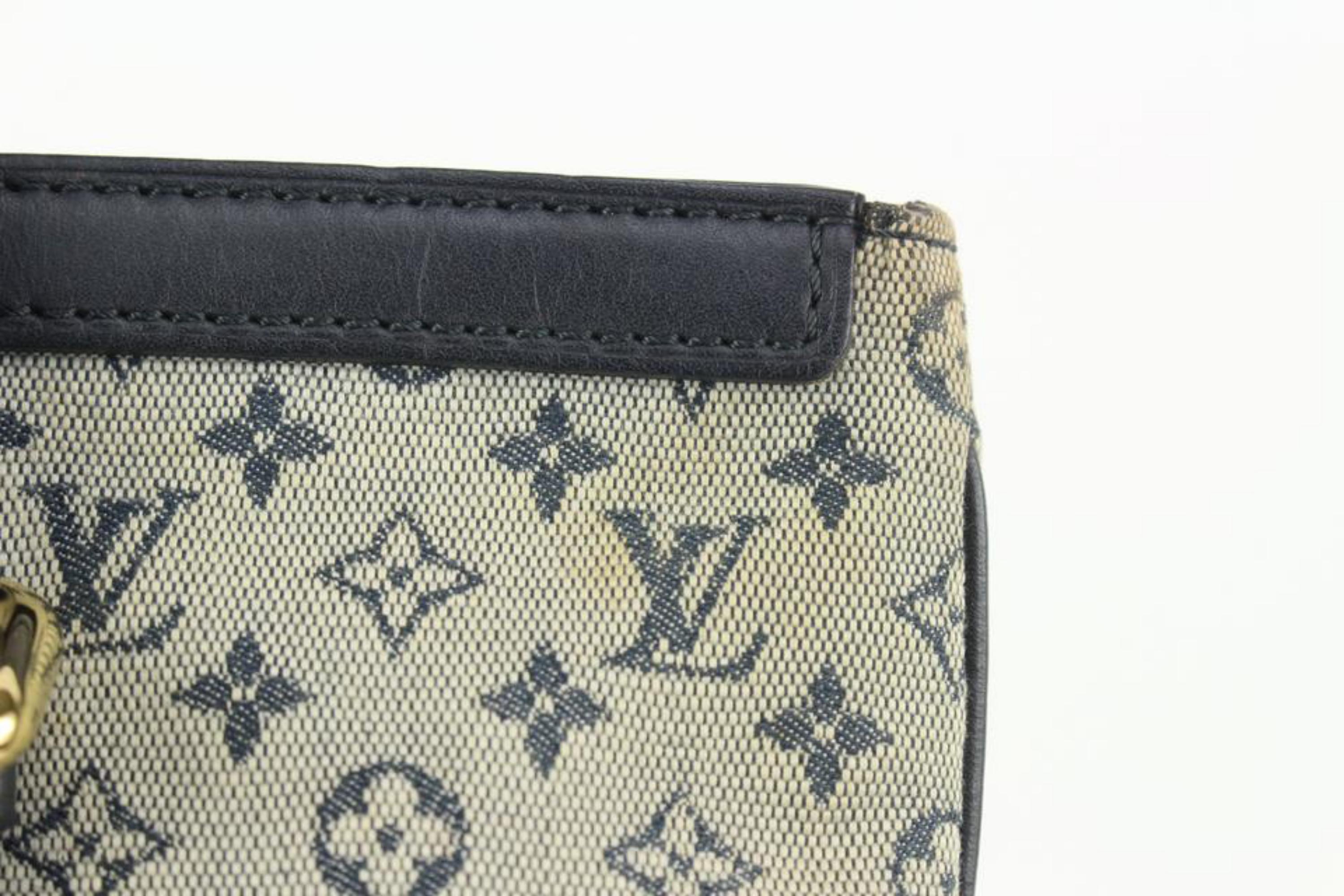 Louis Vuitton, Bags, Louis Vuitton Mini Lin Navy Canvas Long  International Wallet