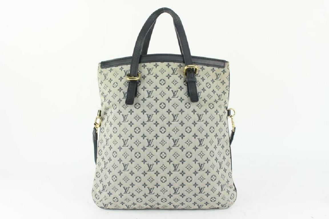 Louis Vuitton Grey x Navy Monogram Mini Lin Francoise 2way Tote Bag 929lv86 1