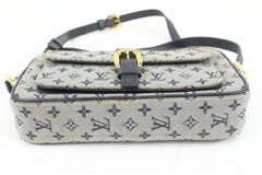 Louis Vuitton Grey x Navy Monogram Mini Lin Juliette MM Crossbody Bag 83lz418s