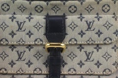Louis Vuitton Grey x Navy Monogram Mini Lin Juliette MM Crossbody Bag Njui14LV10