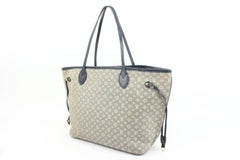 Louis Vuitton Grey x Navy Monogram Mini Lin Neverfull MM Tote Bag 77lk328s