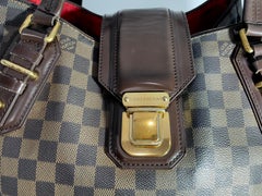 LOUIS VUITTON   Griet Brown Damier Ébène Canvas Tote  16.5"L x 5.9