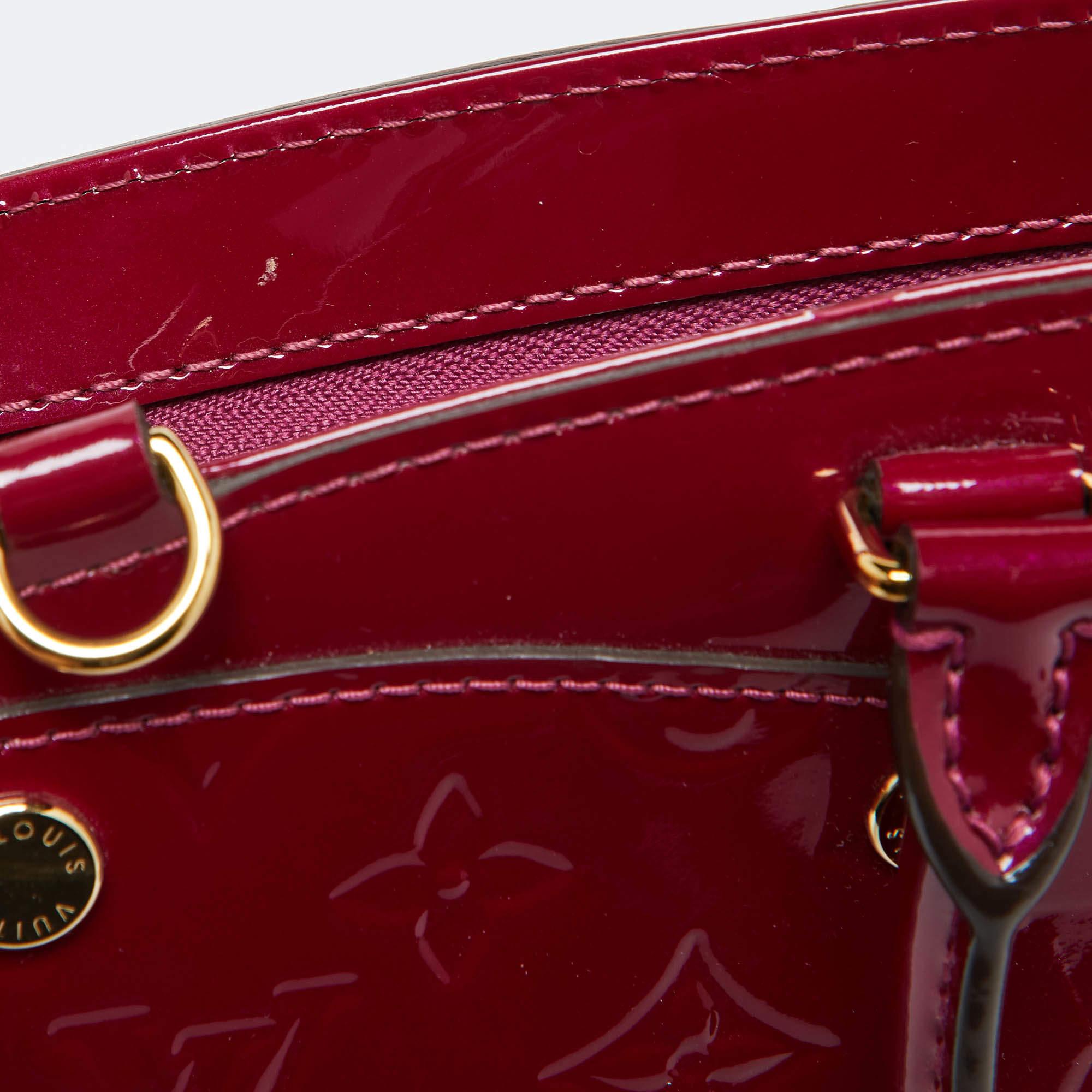Women's Louis Vuitton Griotte Monogram Vernis Brea MM NM Bag