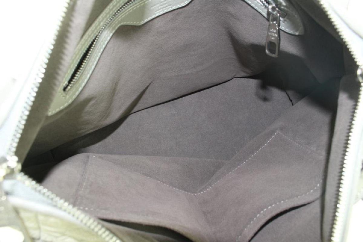 Gray Louis Vuitton Gris Antheia Monogram Leather Ixia PM Bag 235lvs56