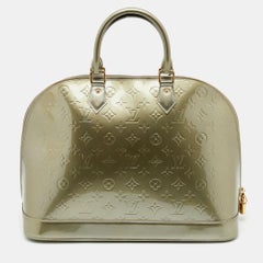Louis Vuitton Gris Art Deco Monogram Vernis Alma GM Bag
