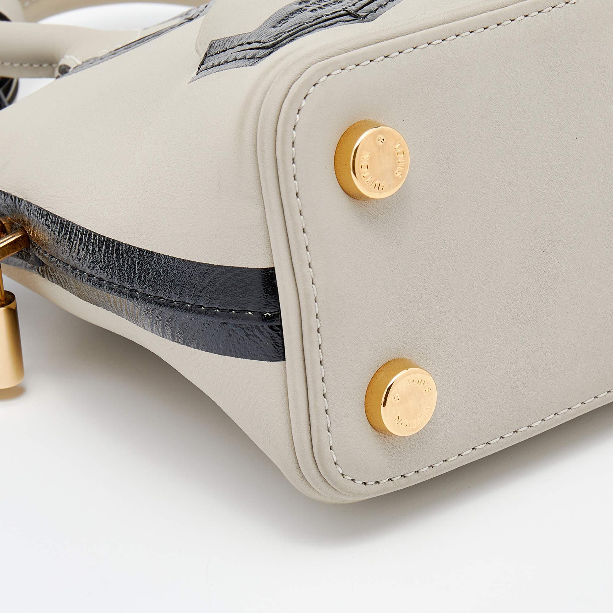 Louis Vuitton Gris Cuir Obsession Lockit BB Bag 6
