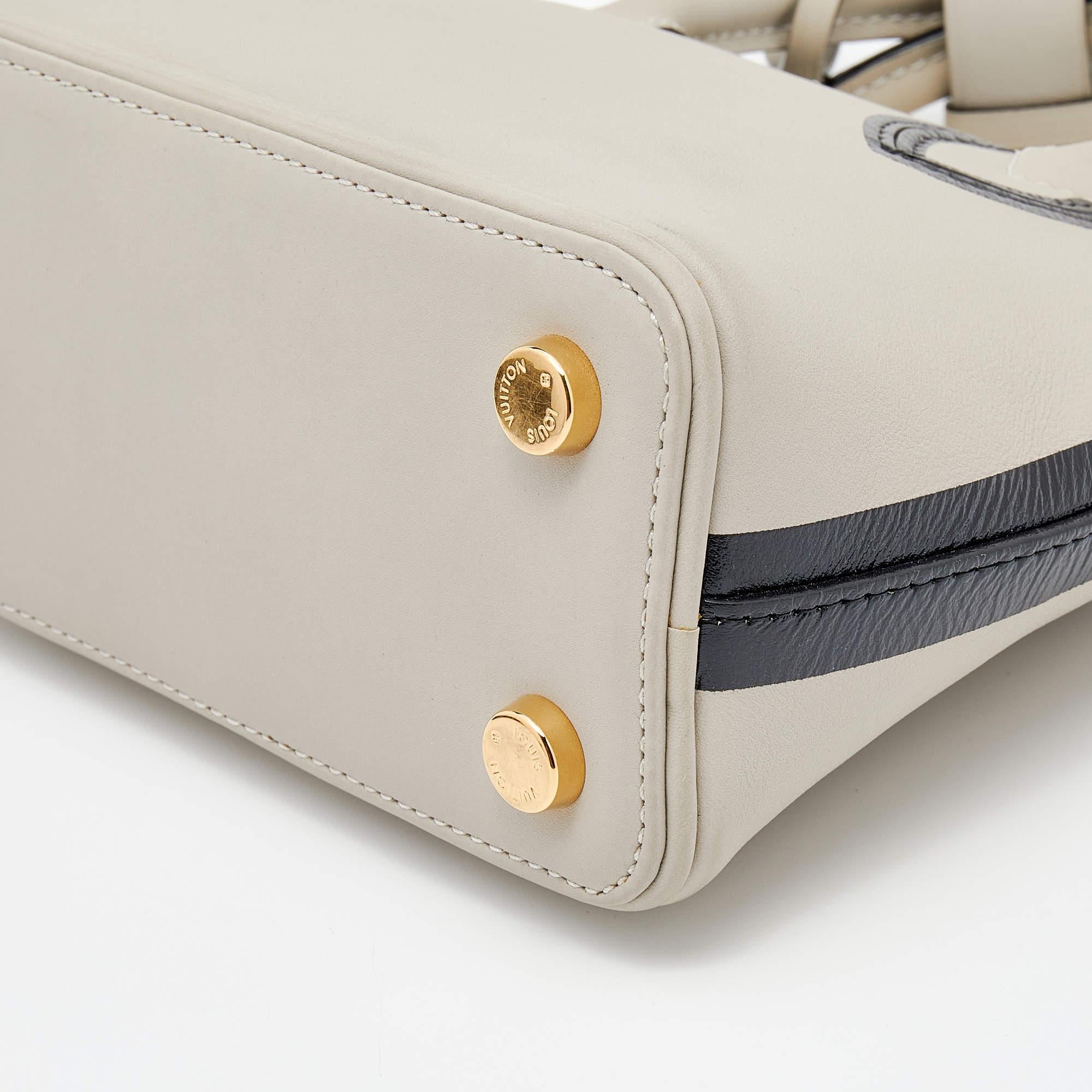 Louis Vuitton Gris Cuir Obsession Lockit BB Bag 7