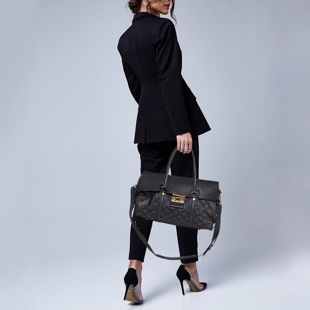 Black Louis Vuitton Gris Monogram and Leather Limited Edition Volupte Psyche Bag
