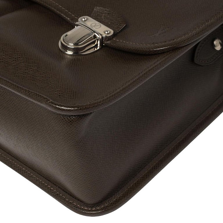 Louis Vuitton Louis Vuitton Alexei Brown Taiga Leather Messenger Bag
