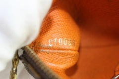 Louis Vuitton Groom Round Coin Purse 228925 Orange Coated Canvas Wristlet