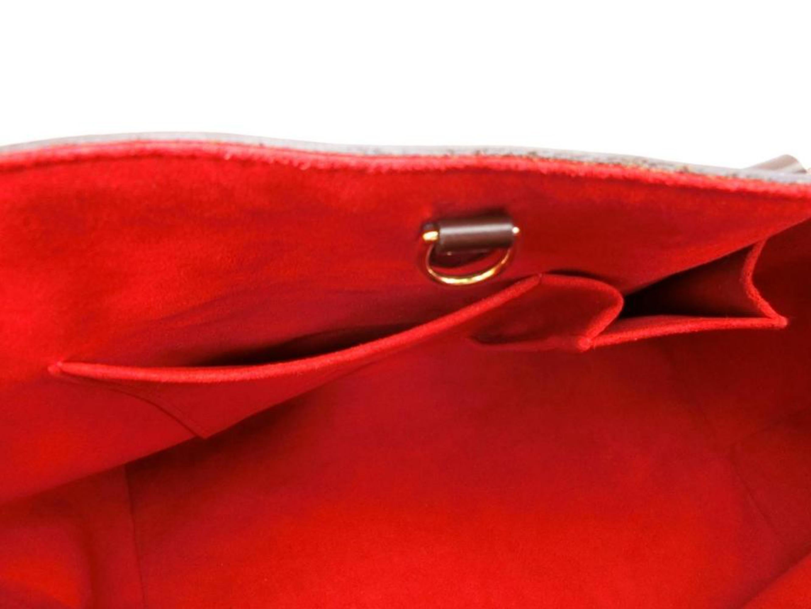 Louis Vuitton Hampstead Damier Ebene Pm 230090 Brown Coated Canvas Shoulder Bag For Sale 5