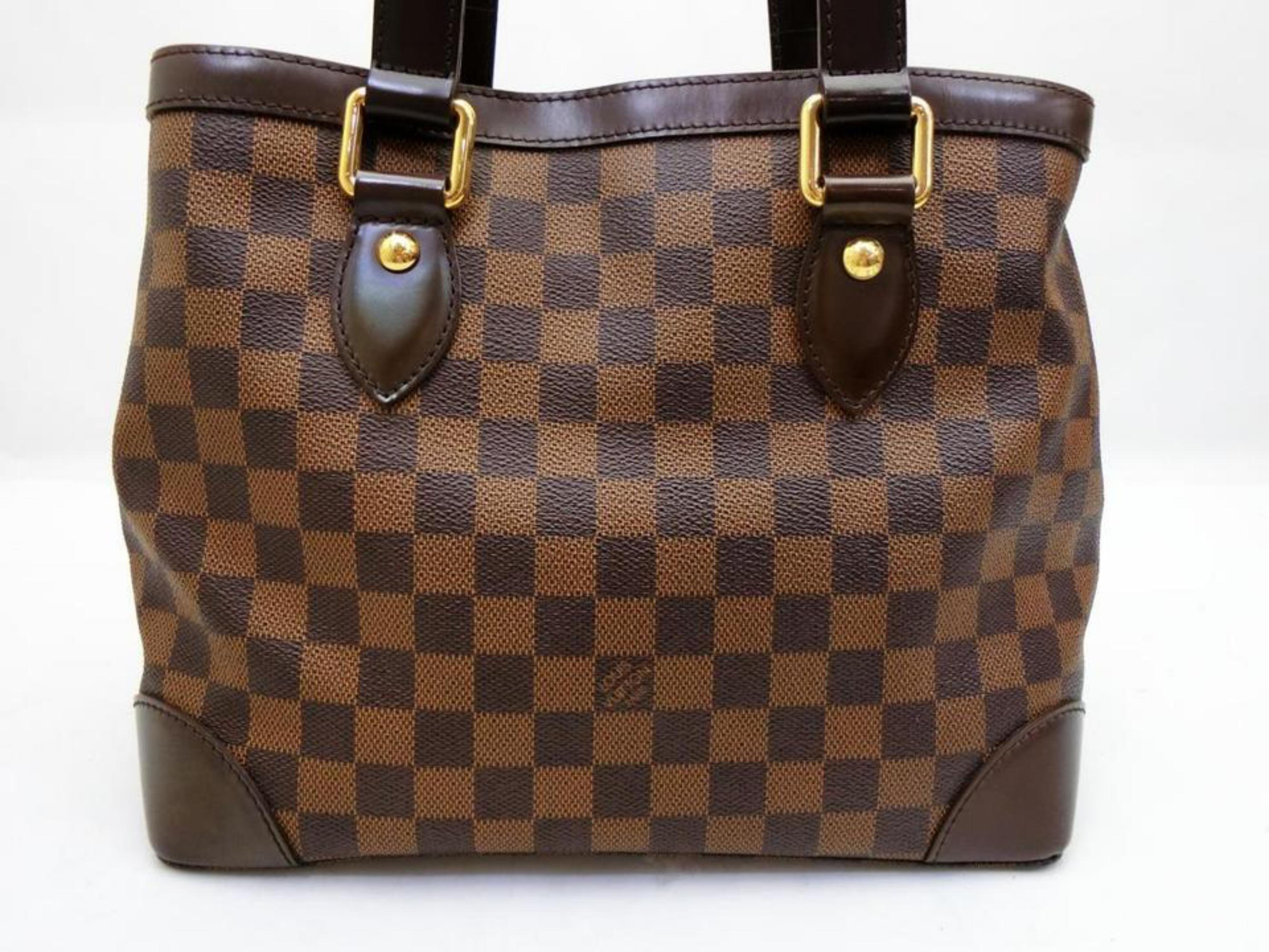 Women's Louis Vuitton Hampstead Damier Ebene Pm 230090 Brown Coated Canvas Shoulder Bag For Sale