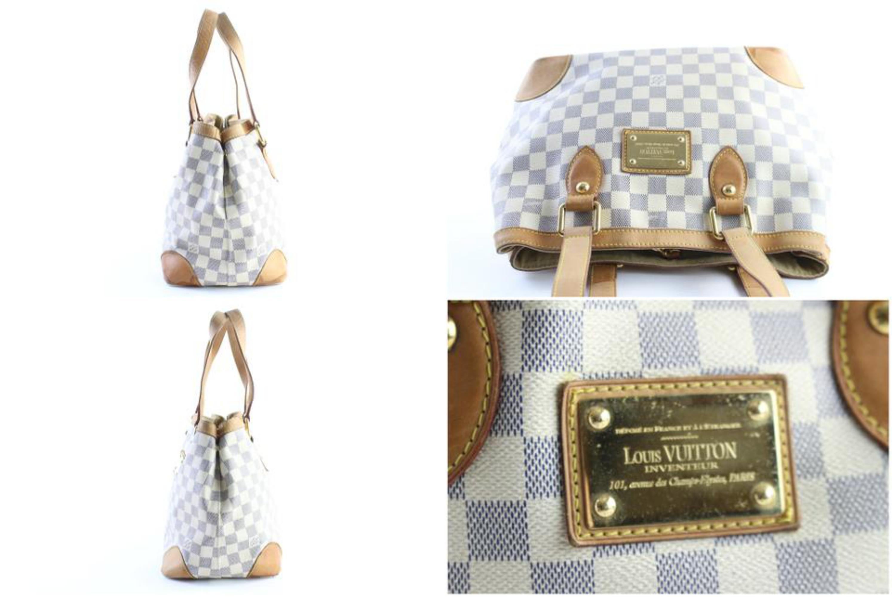 Women's Louis Vuitton Hampstead Damier Pm 31lr0501 Azur Coated Canvas Shoulder Bag For Sale
