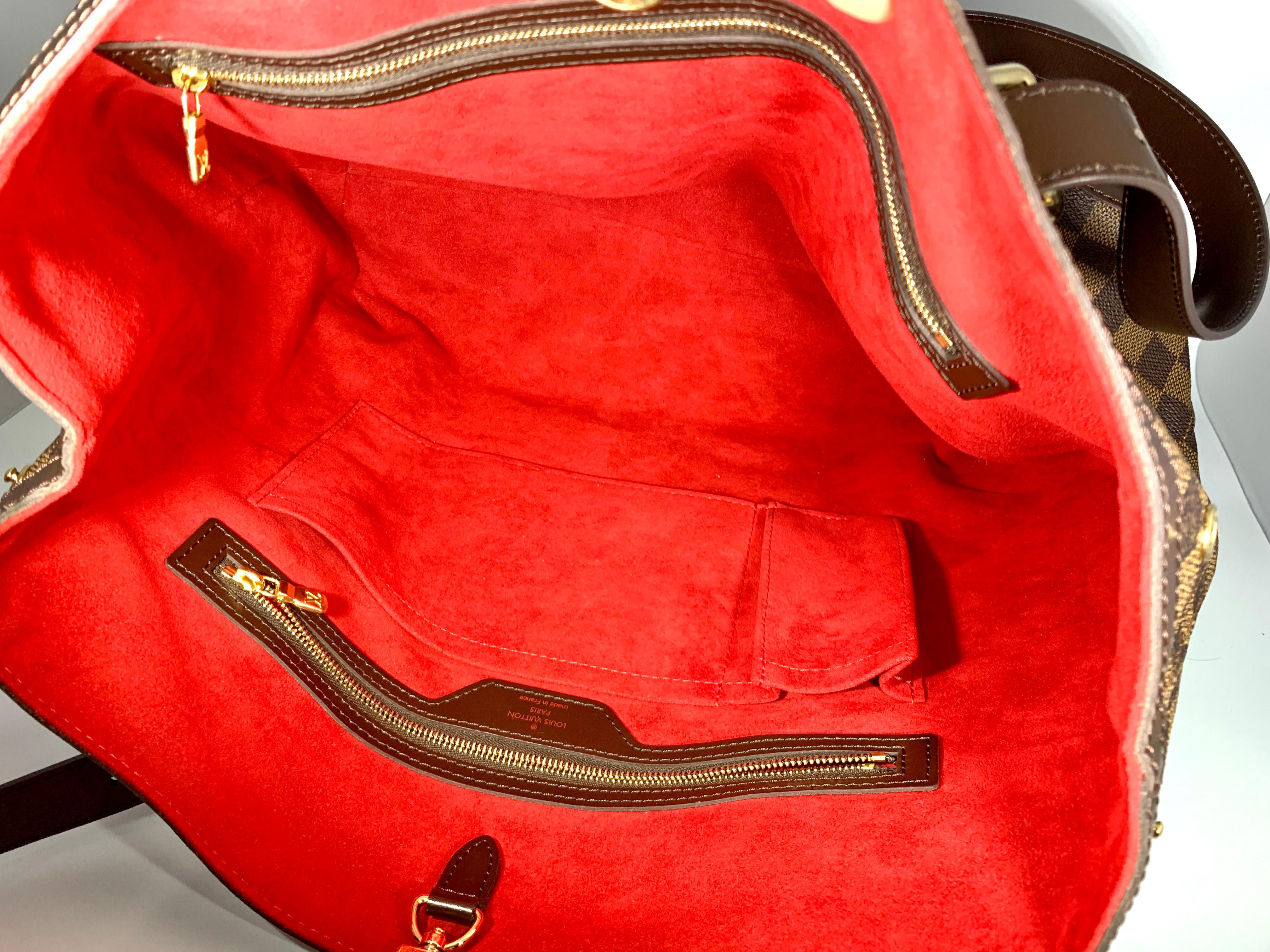Louis Vuitton Hampstead Handbag Damier Ebene GM, Golden Hardware Like New 3