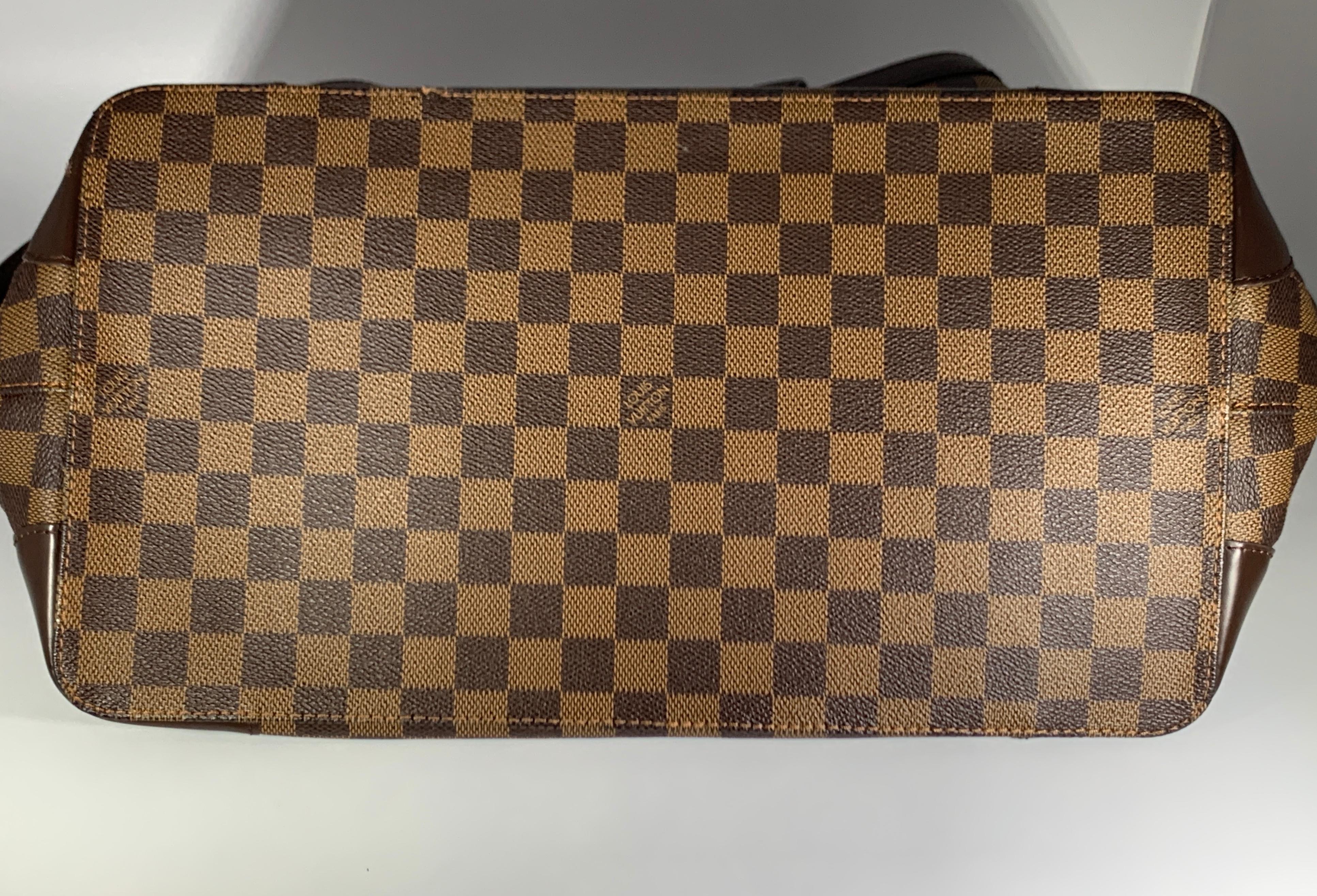 Louis Vuitton Hampstead Handbag Damier Ebene GM, Golden Hardware Like New 6