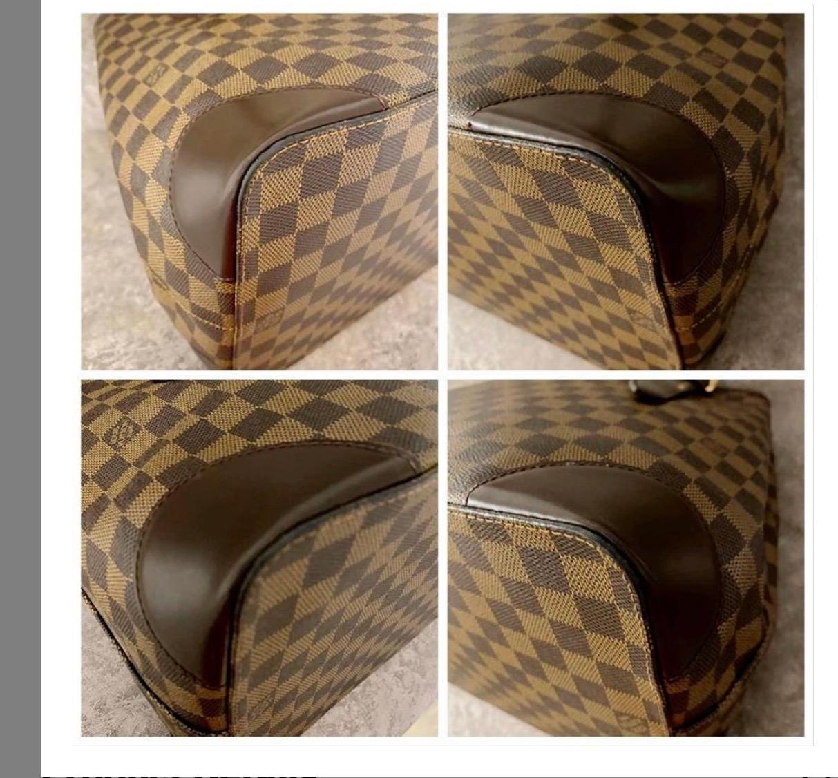 Louis Vuitton Hampstead Handbag Damier Ebene GM, Golden Hardware Like New 11