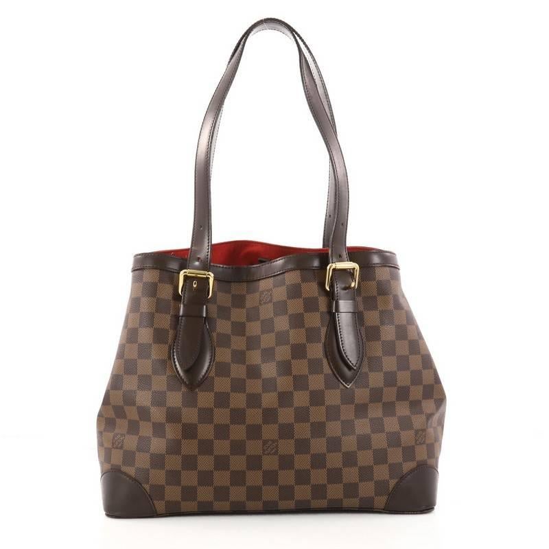Louis Vuitton Hampstead Handbag Damier MM In Good Condition In NY, NY