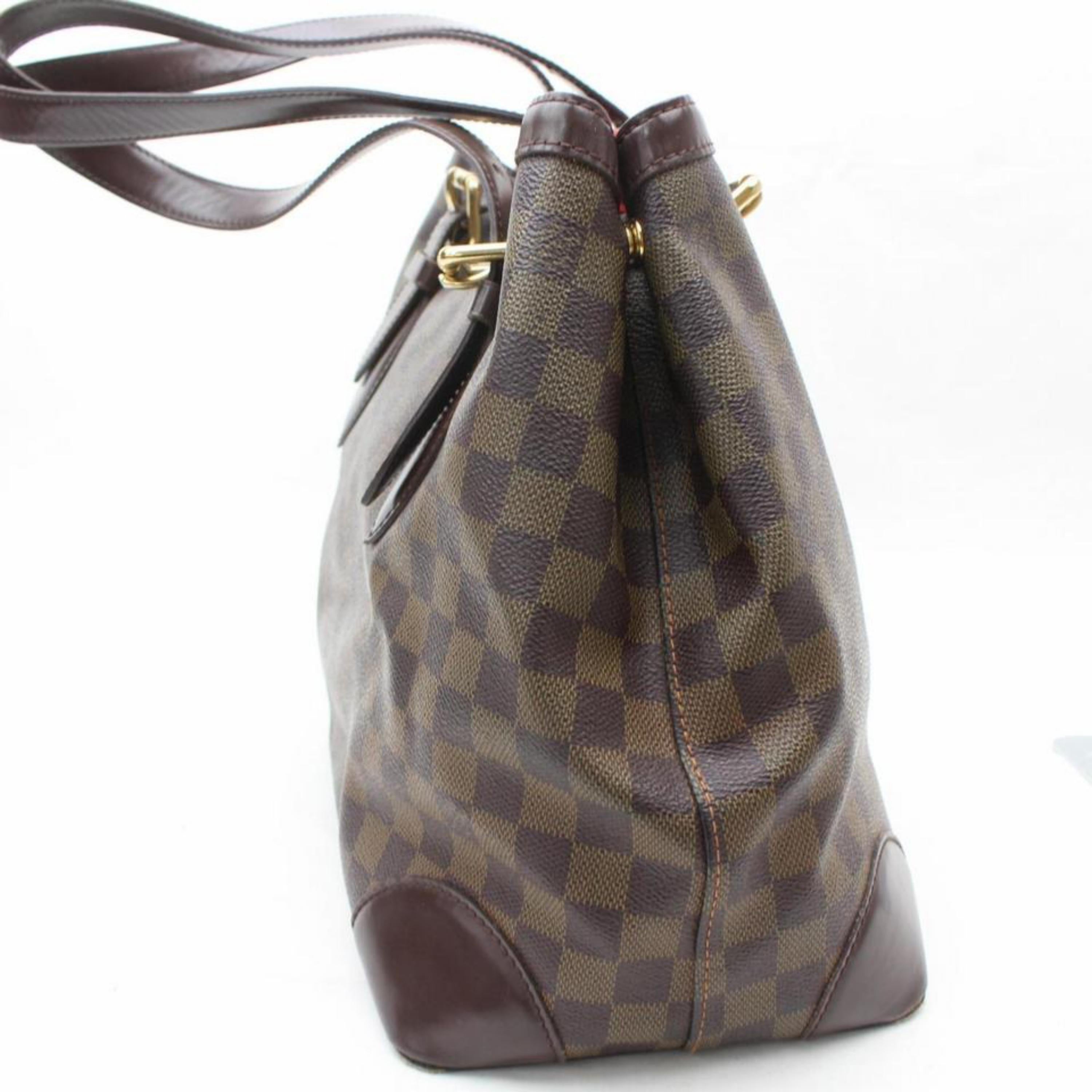 Louis Vuitton Hampstead Large Damier Ebene Mm 869996 Brown Coated Canvas Tote For Sale 6