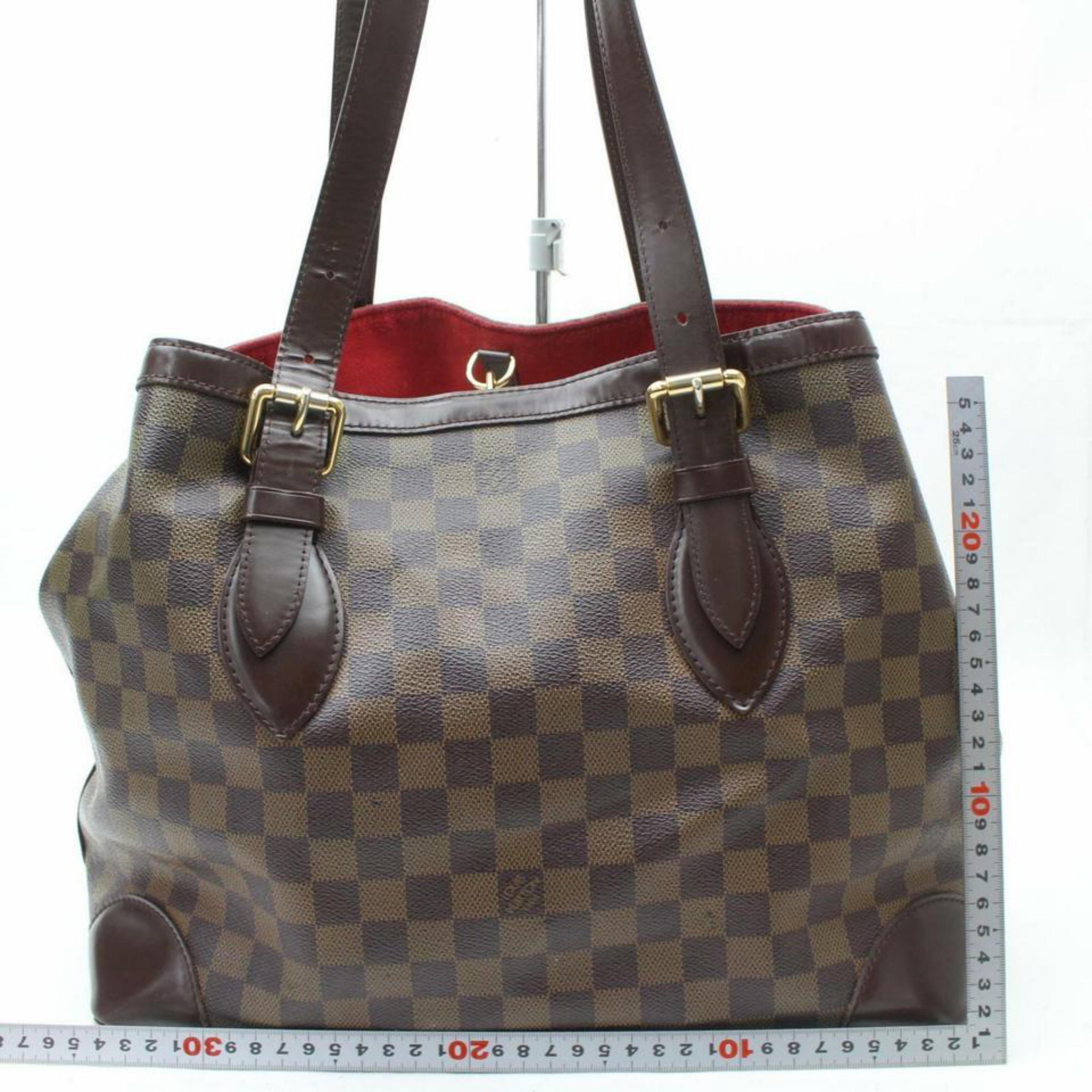 Louis Vuitton Hampstead Large Damier Ebene Mm 869996 Brown Coated Canvas Tote For Sale 1