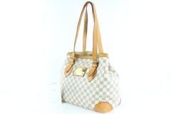 Louis Vuitton Hampstead  Mm Tote 233002 White Coated Canvas Shoulder Bag