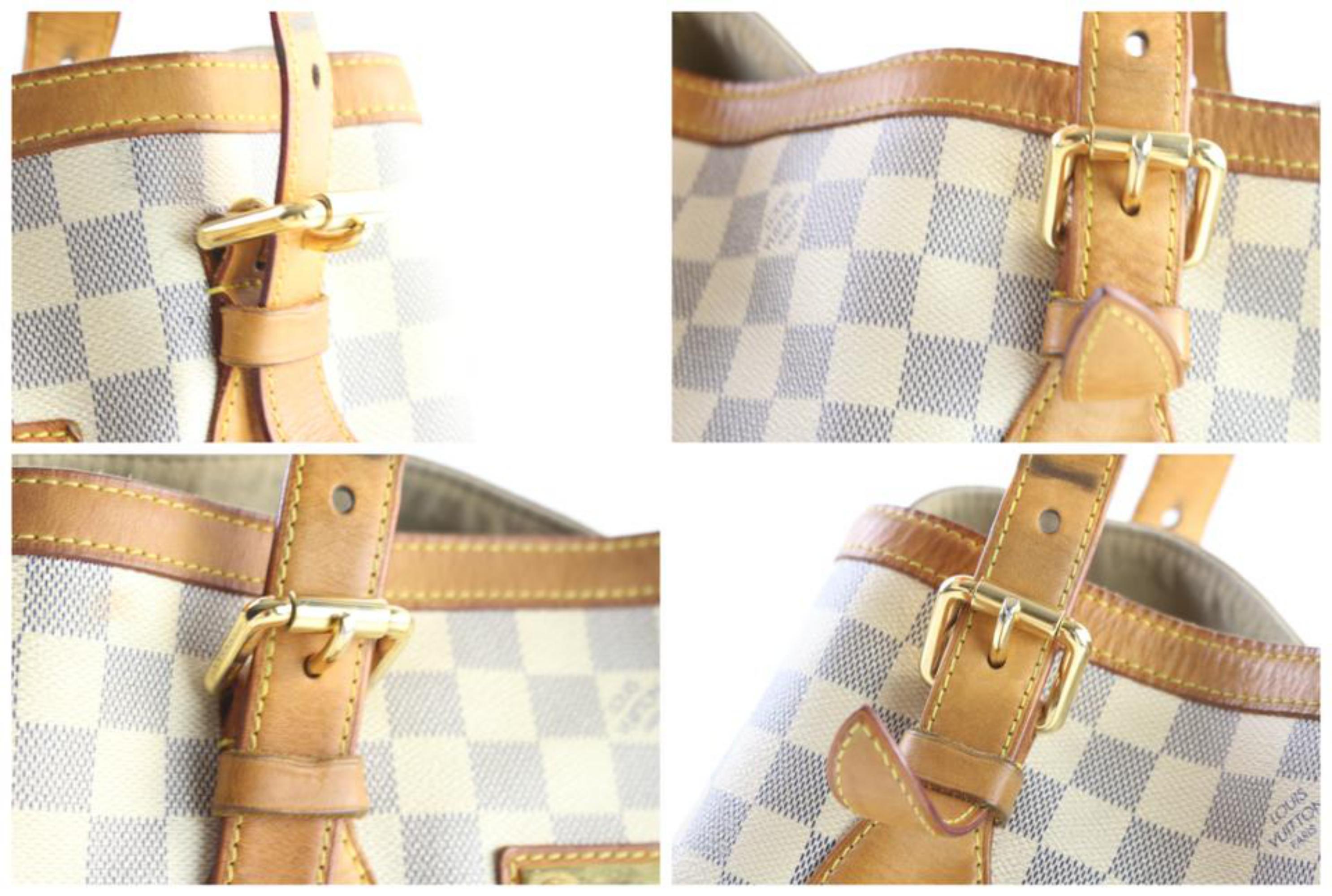Louis Vuitton Hampsted Mm 228477 Azur Damier Canvas Shoulder Bag For Sale 6