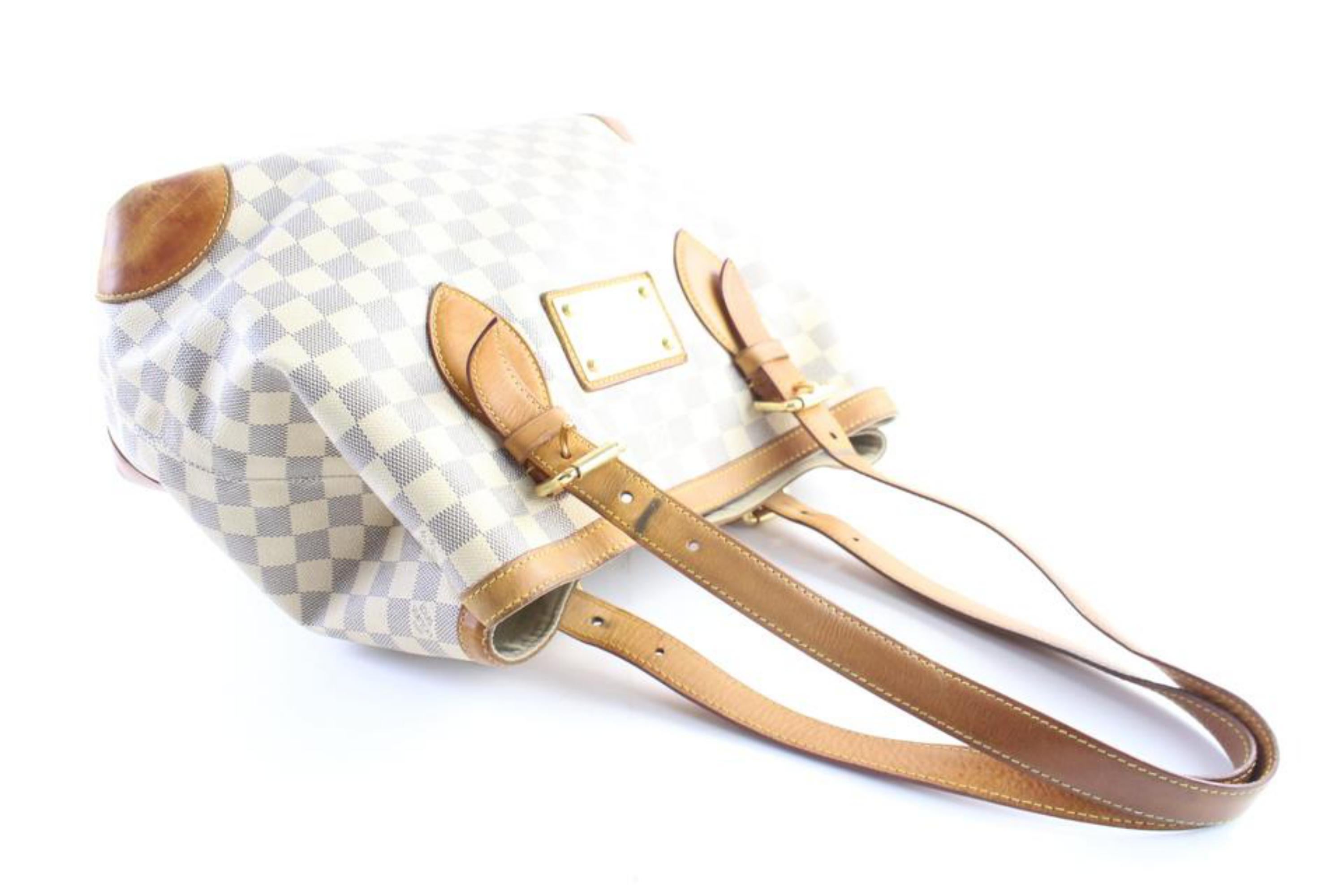 Louis Vuitton Hampsted Mm 228477 Azur Damier Canvas Shoulder Bag For Sale 2