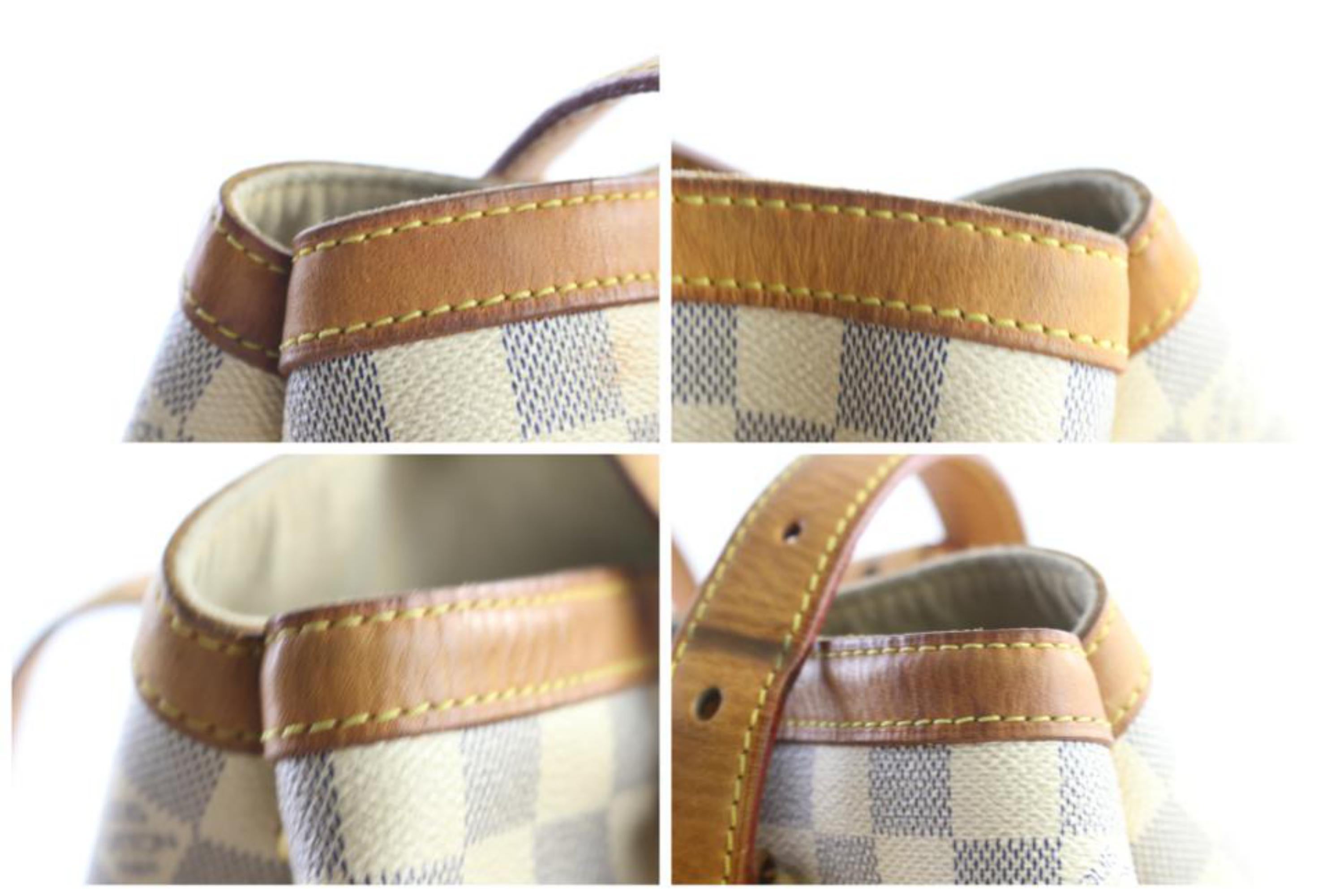Louis Vuitton Hampsted Mm 228477 Azur Damier Canvas Shoulder Bag For Sale 3