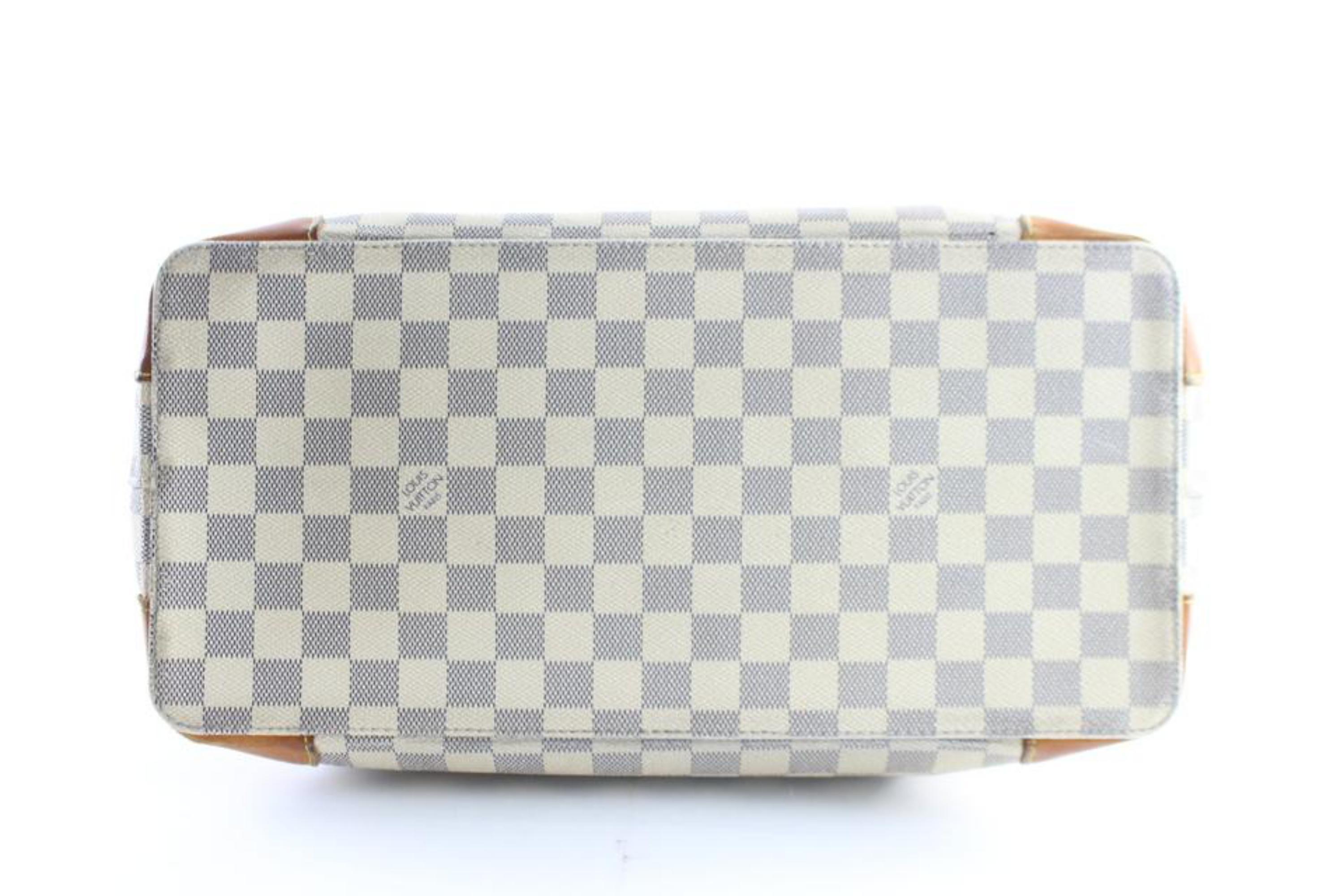 Louis Vuitton Hampsted Mm 228477 Azur Damier Canvas Shoulder Bag For Sale 4