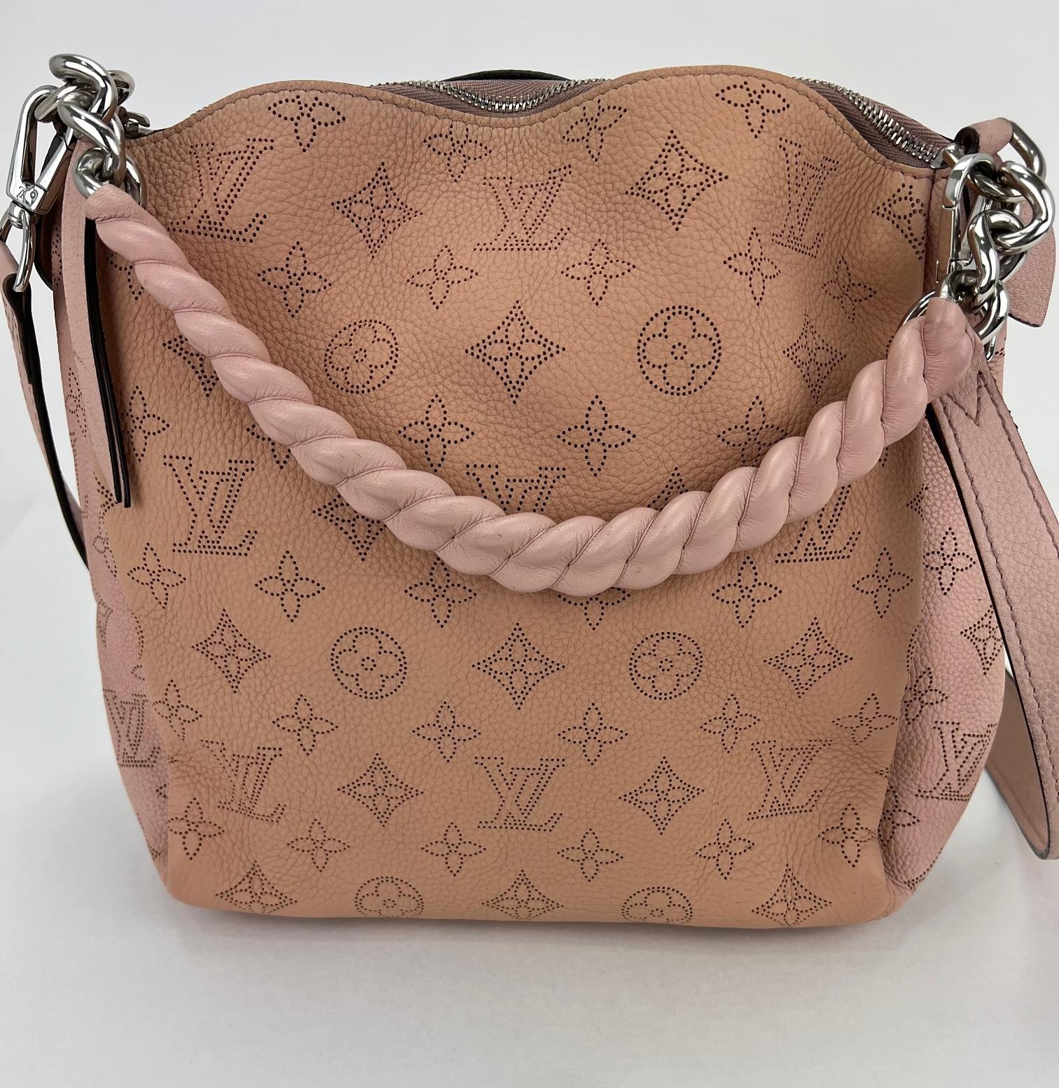 Women's Louis Vuitton Hand Bag Babylone Mahina Chain BB Magnolia Pink Shoulder Bag 