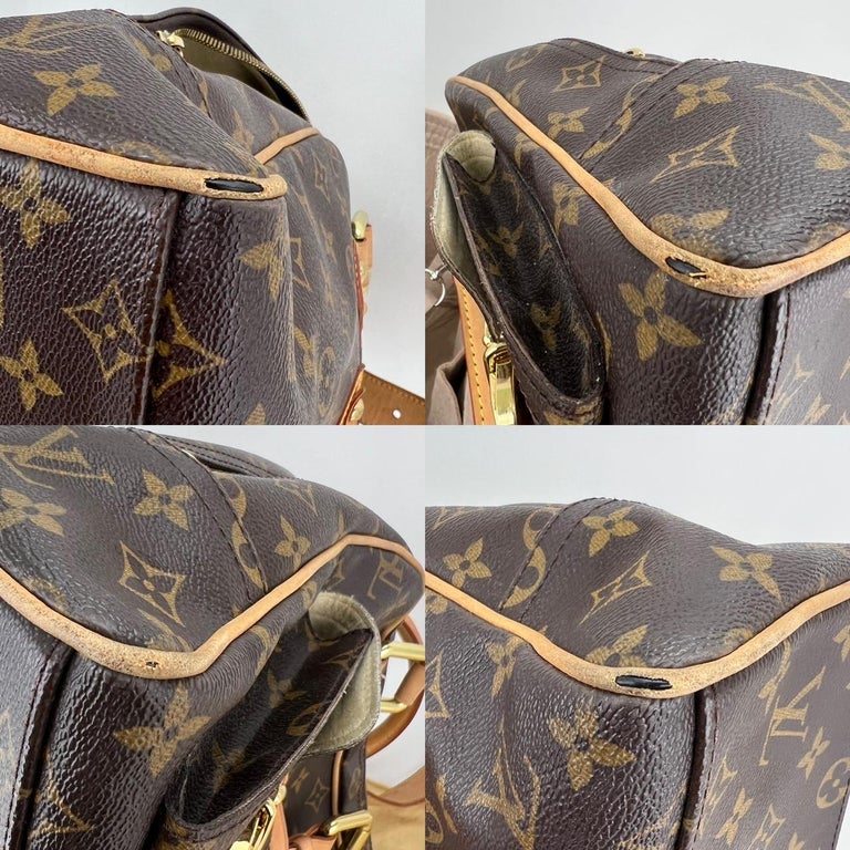 Louis Vuitton Louis Vuitton Handtasche Manhattan GM Monogramm Segeltuch  Umhängetasche mit zusätzlichem Einsatz im Angebot bei 1stDibs