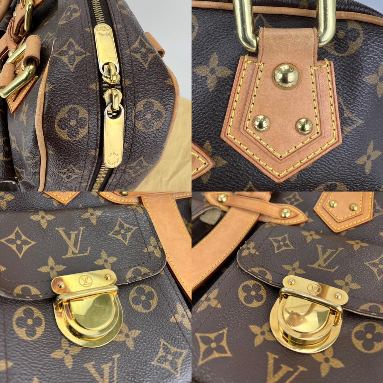 Louis Vuitton Hand Bag Manhattan GM Monogram Canvas Shoulder Added Insert  For Sale 3